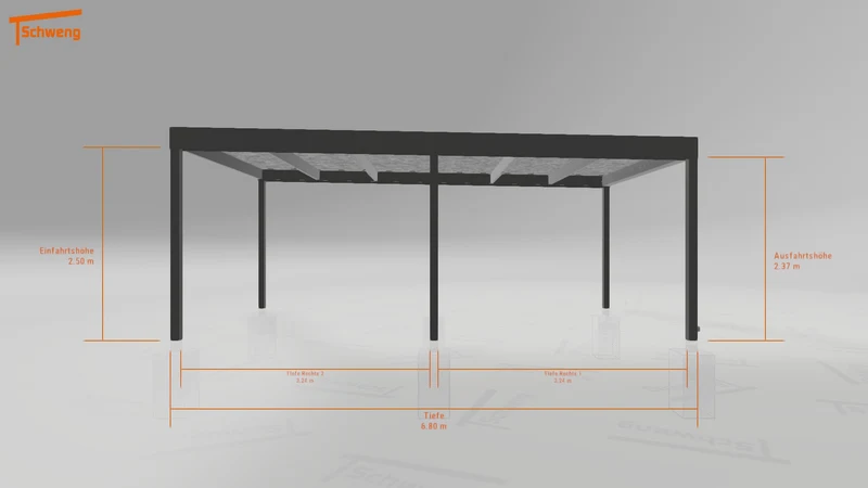 #DE Schweng Flachdachcarport C600 (ID dv3jpy)