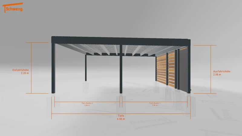 #DE Schweng Flachdachcarport C600+ (ID jj9v5m) #MTG