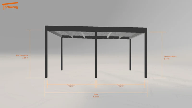 #DE Schweng Flachdachcarport C600 (ID yg2p23) #MTG
