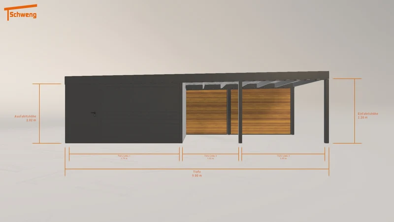 #DE Schweng Flachdachcarport C600 (ID 9w5m58) #MTG