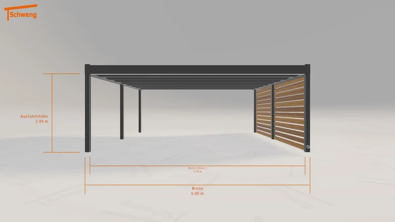 #DE Schweng Flachdachcarport C600+ (ID bk7w9g) #MTG
