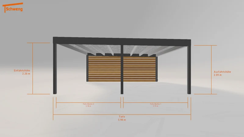 #DE Schweng Flachdachcarport C600+ (ID bk7w9g) #MTG