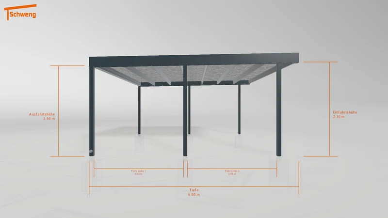 #DE Schweng Flachdachcarport C600 (ID zbgn2d)
