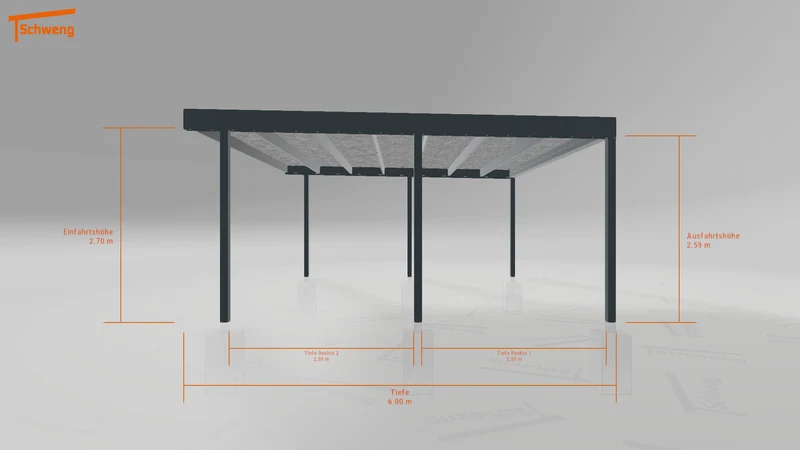 #DE Schweng Flachdachcarport C600 (ID zbgn2d)