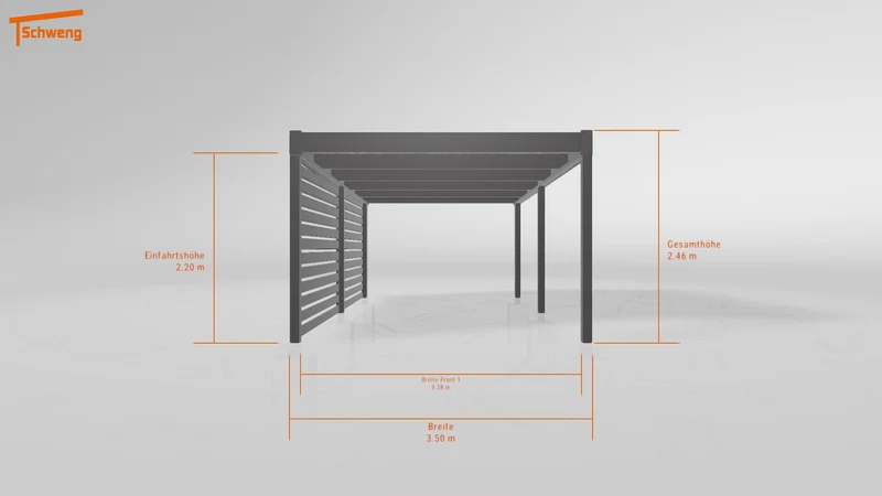 #DE Schweng Flachdachcarport C600 (ID v49yrr)