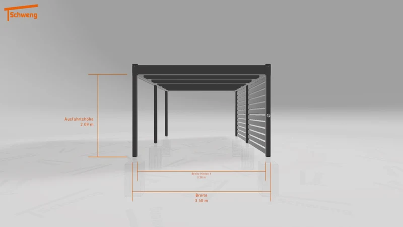 #DE Schweng Flachdachcarport C600 (ID v49yrr)