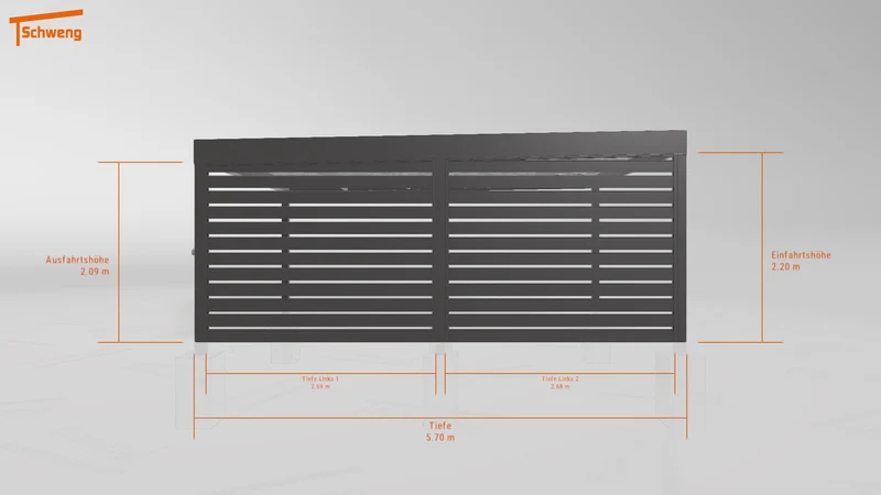 #DE Schweng Flachdachcarport C600 (ID v49yrr)