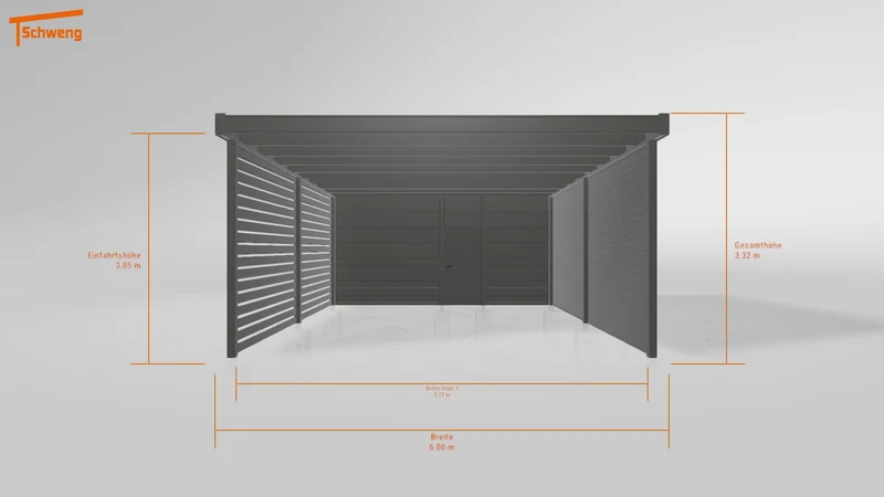 #DE Schweng Flachdachcarport C600 (ID jjrq9m) #MTG