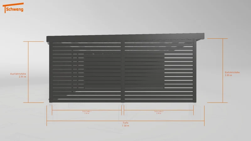 #DE Schweng Flachdachcarport C600 (ID jjrq9m) #MTG
