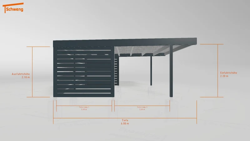 #DE Schweng Flachdachcarport C600+ (ID ygnwk3)
