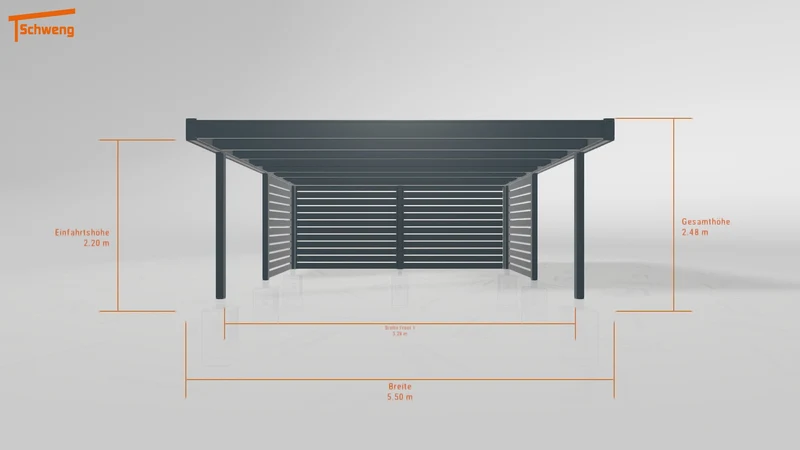 #DE Schweng Flachdachcarport C600+ (ID dv3xwb)