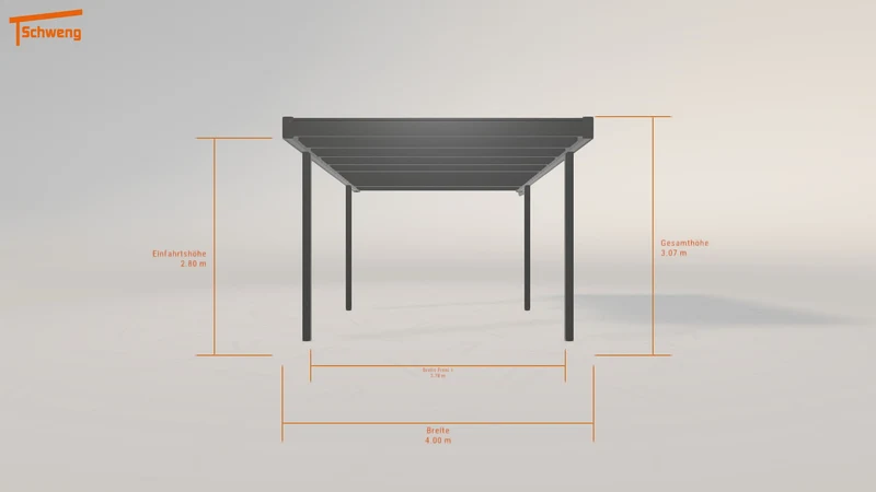 #DE Schweng Flachdachcarport C600 (ID 2qgy3g)