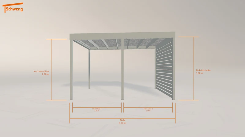 #DE Schweng Flachdachcarport C600 (ID 5mgx2z) #MTG