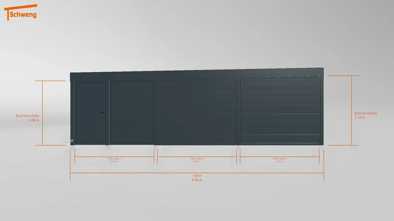 #DE Schweng Flachdachcarport C600+ (ID k2ynzj)