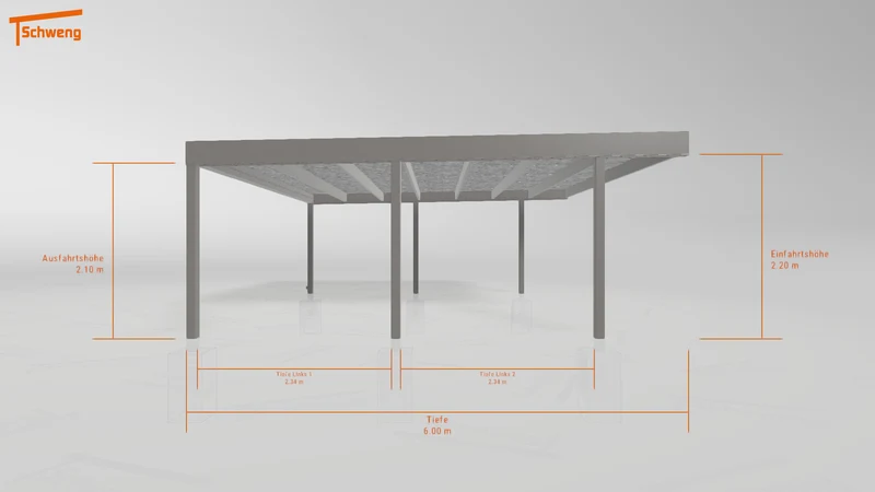 #DE Schweng Flachdachcarport C600 (ID ygn5yg)