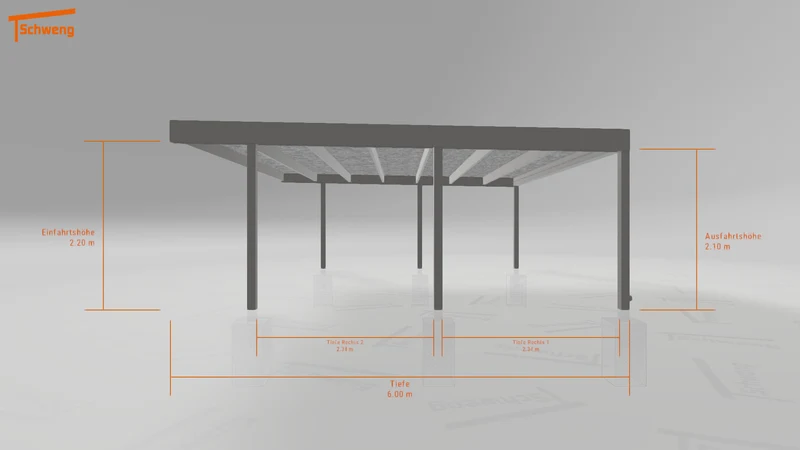 #DE Schweng Flachdachcarport C600 (ID ygn5yg)