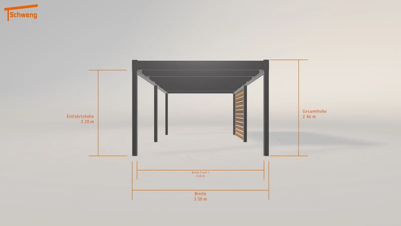 #DE Schweng Flachdachcarport C600 (ID bk7w9v)