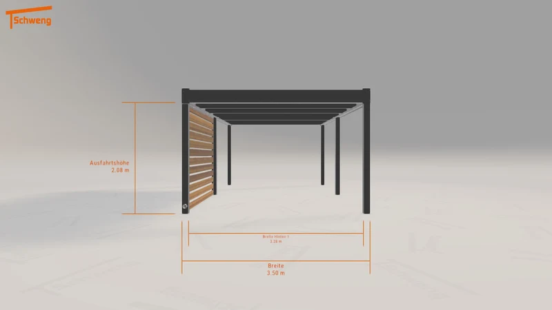 #DE Schweng Flachdachcarport C600 (ID bk7w9v)