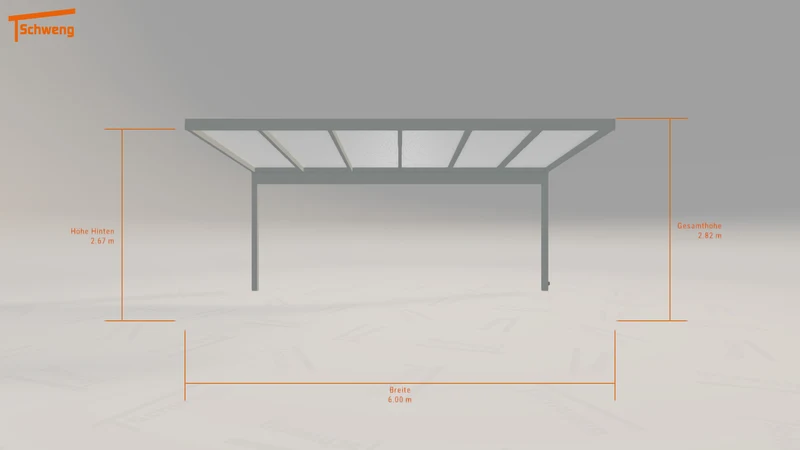 #DE Schweng Pultdachcarport S400 (ID qdnryy)