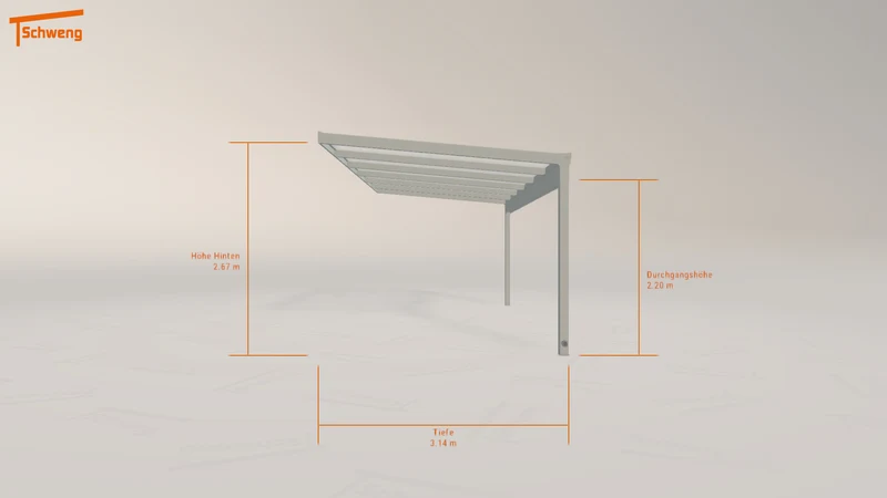 #DE Schweng Pultdachcarport S400 (ID qdnryy)