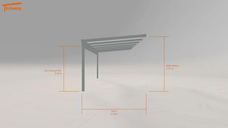 #DE Schweng Pultdachcarport S400 (ID qdnryy)