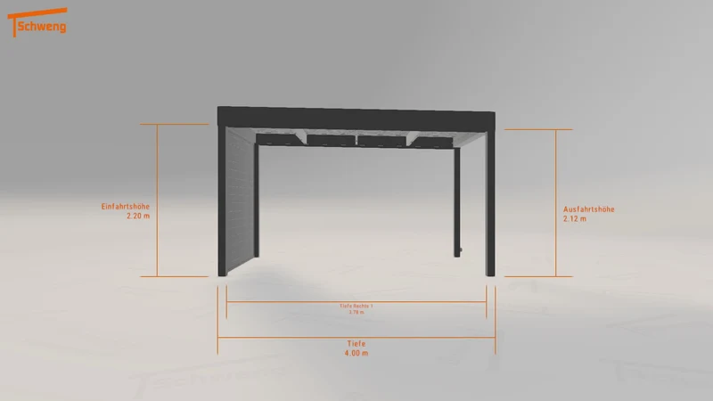 #DE Schweng Flachdachcarport C600 (ID k2g9yk)