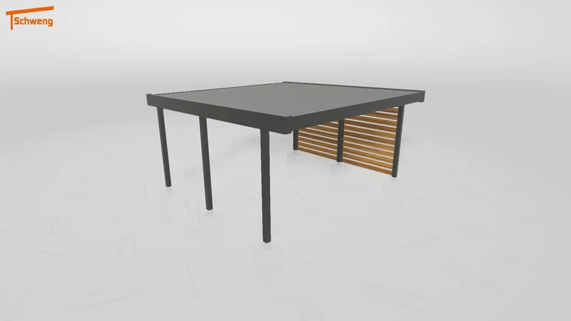 #DE Schweng Flachdachcarport C600 (ID w3y5v4)