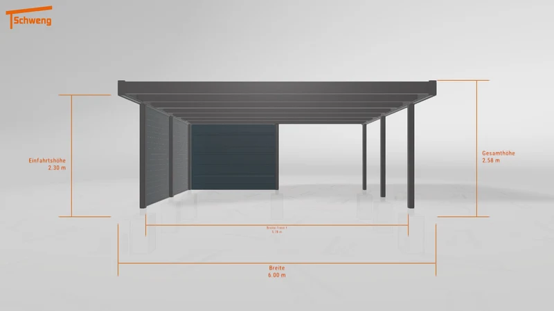 #DE Schweng Flachdachcarport C600+ (ID 77mzjg) #MTG
