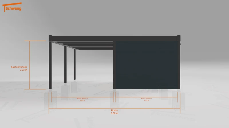 #DE Schweng Flachdachcarport C600+ (ID 77mzjg) #MTG