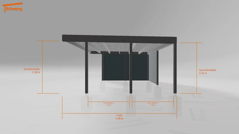 #DE Schweng Flachdachcarport C600+ (ID 77mzjg) #MTG