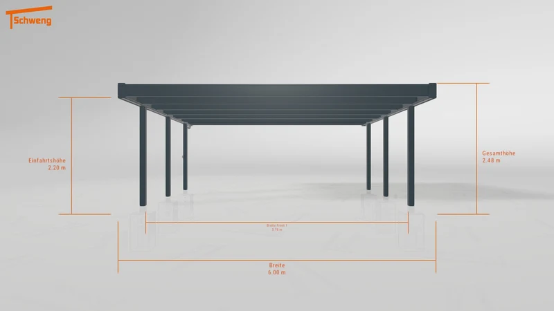 #DE Schweng Flachdachcarport C600 (ID 5mwzyk)