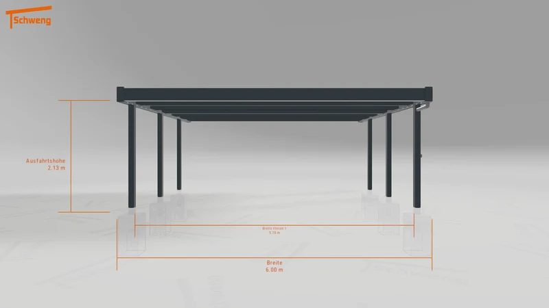 #DE Schweng Flachdachcarport C600 (ID 5mwzyk)