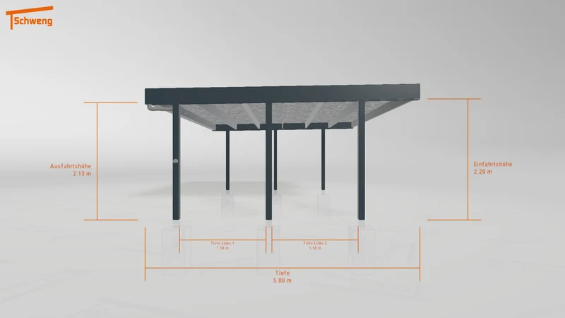 #DE Schweng Flachdachcarport C600 (ID 5mwzyk)