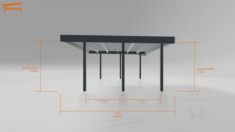 #DE Schweng Flachdachcarport C600 (ID 5mwzyk)