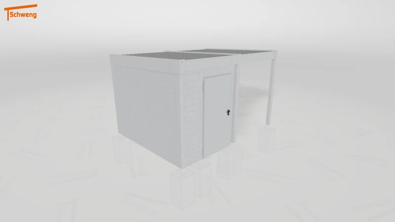 #DE Schweng Flachdachcarport C600 (ID pbjz2y) #MTG