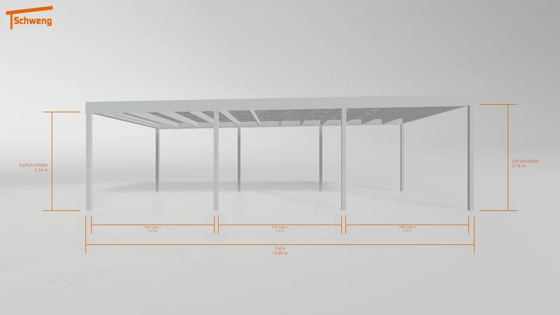 #AT Schweng Flachdachcarport C600 (ID mj7np3)