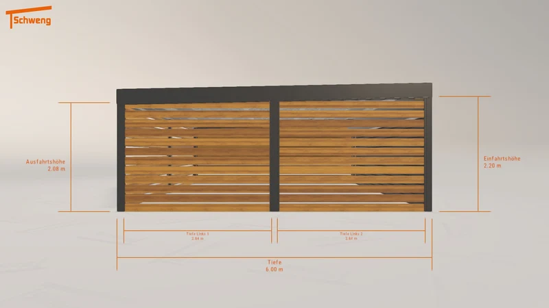 #DE Schweng Flachdachcarport C600+ (ID k234bj) #MTG