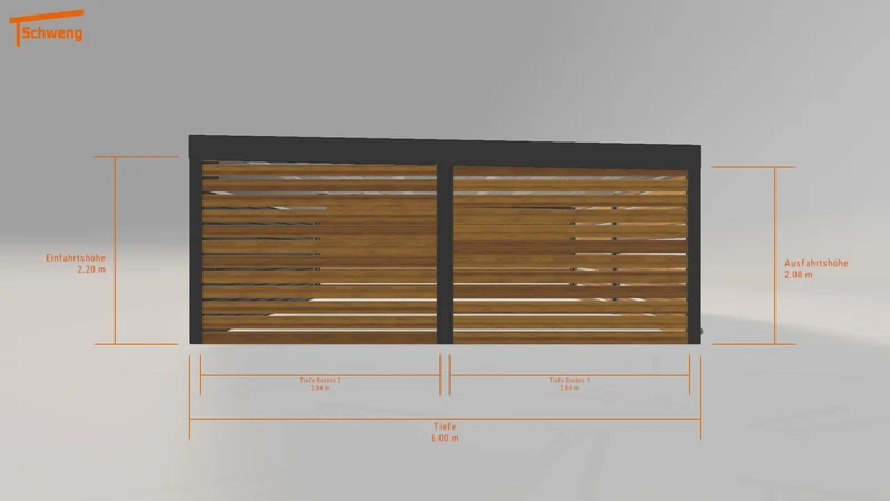 #DE Schweng Flachdachcarport C600+ (ID k234bj) #MTG