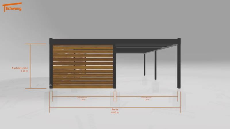 #DE Schweng Flachdachcarport C600 (ID 42jnqm) #MTG