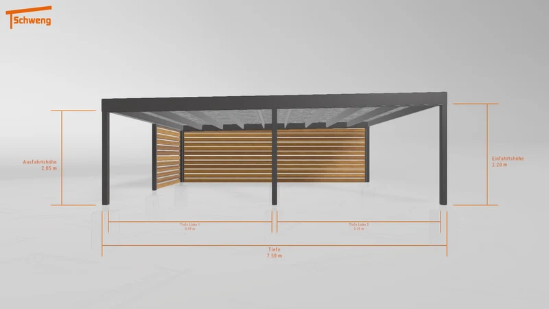 #DE Schweng Flachdachcarport C600 (ID 42jnqm) #MTG
