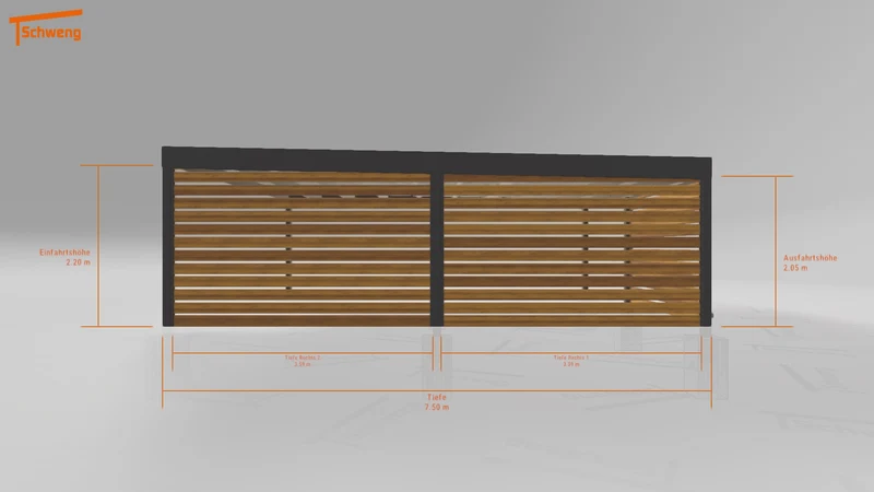 #DE Schweng Flachdachcarport C600 (ID 42jnqm) #MTG