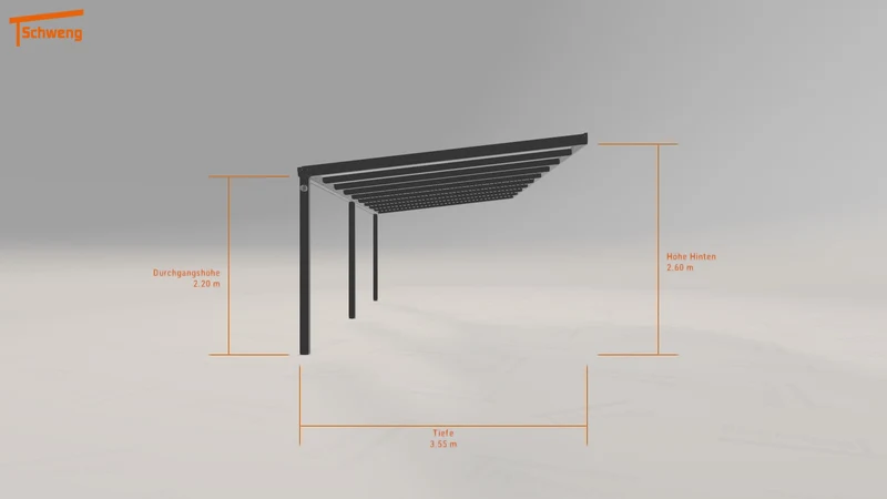 #DE Schweng Terrassenüberdachung S350 (ID 77982j)