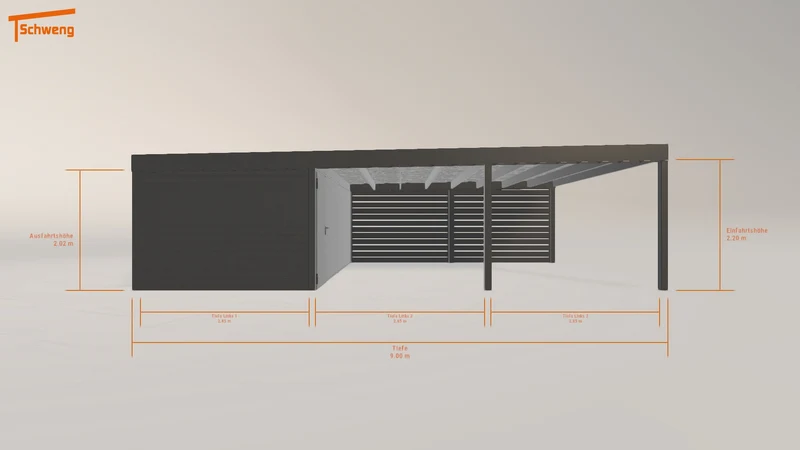 #DE Schweng Flachdachcarport C600 (ID qdnr9y) #MTG