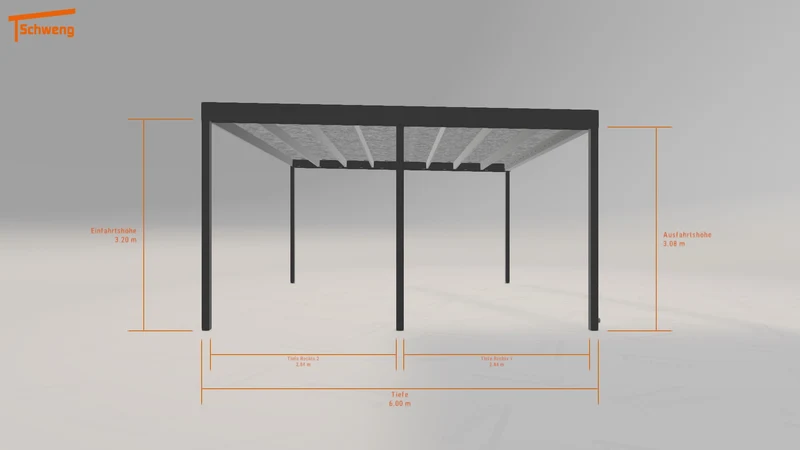 #DE Schweng Flachdachcarport C600 (ID k2g93k)
