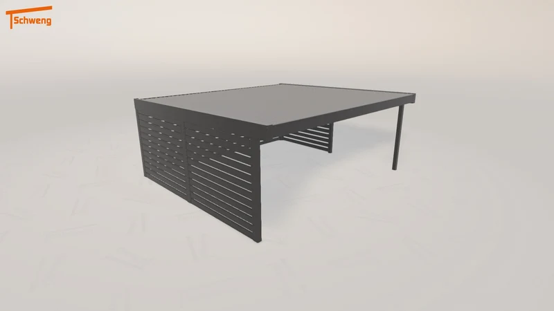 #DE Schweng Flachdachcarport C600+ (ID bk7973)