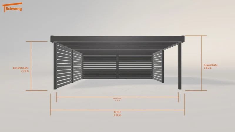 #DE Schweng Flachdachcarport C600+ (ID bk7973)