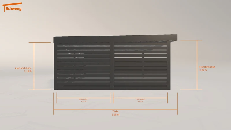 #DE Schweng Flachdachcarport C600+ (ID bk7973)