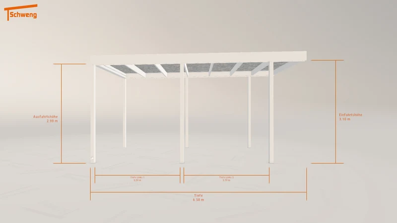 #DE Schweng Flachdachcarport C600 (ID 779q95)