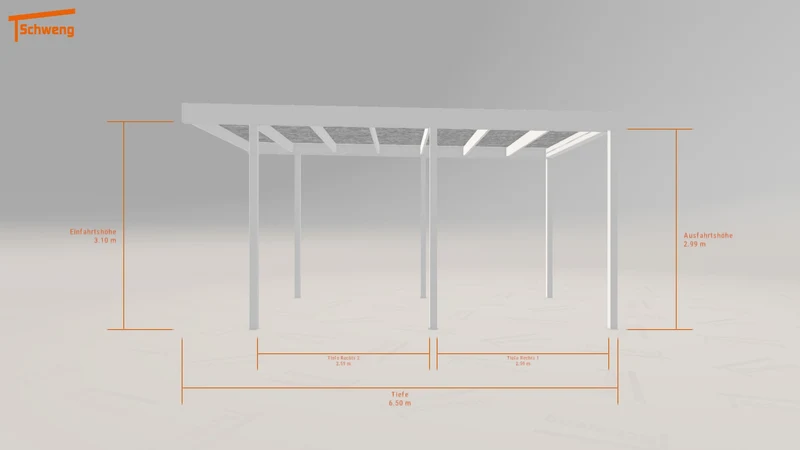 #DE Schweng Flachdachcarport C600 (ID 779q95)