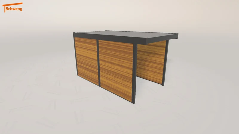 #DE Schweng Flachdachcarport C600+ (ID 5mdndw)